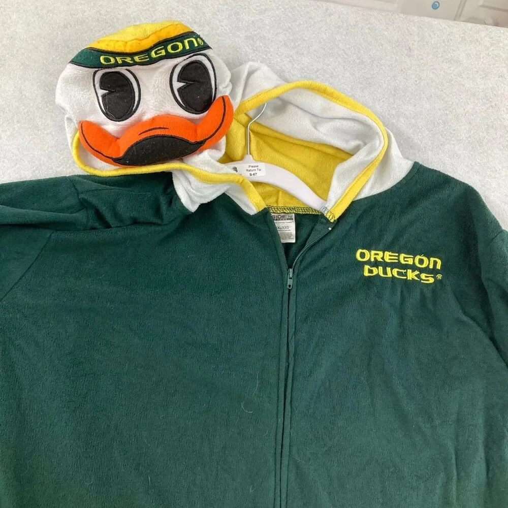 Oregon Ducks Sideline Apparel Mascot Pajama / Costume XXL Fleece Jumpsuit Green